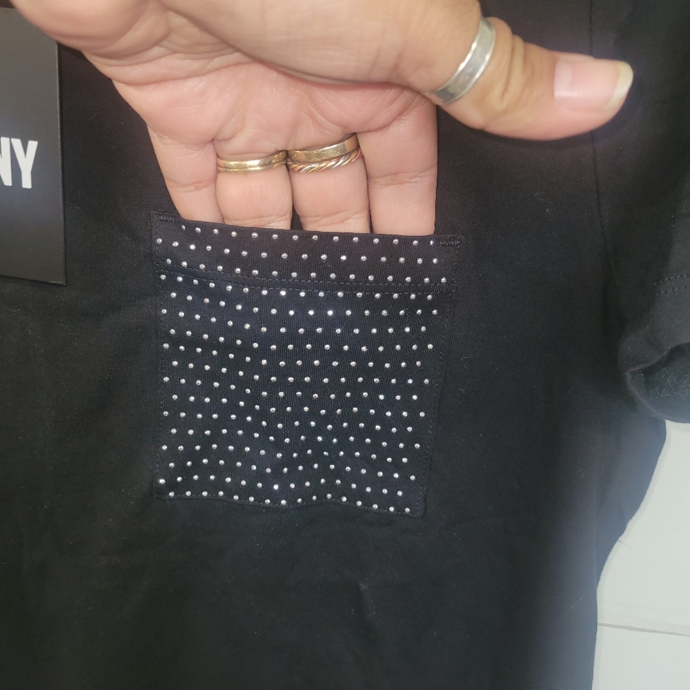 DKNY Black Womens T-Shirt - Picture 4 of 4